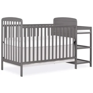 3-in-1 Convertible Baby Crib with Changing Table