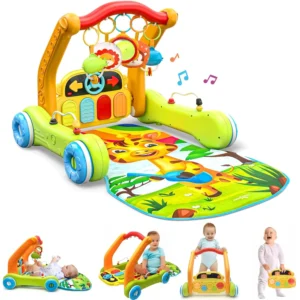 4-in-1 Baby Play Mat & Activity Center with 30+ Sounds,