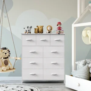 Kids 9 Drawer Wardrobe Tall Chest
