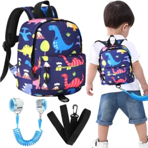 Cute Dinosaur Toddler Backpack Leash with Adjustable Strap